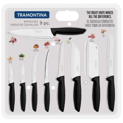 JGO 9 PZS CUCHILLOS NEGRO TRAMONTINA - Image 2