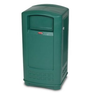 BASURERO VERDE PLAZA 21.5 X 20 X 41" 33 GAL RUBBERC