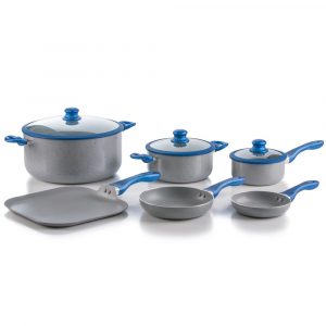 Batería de cocina Bari de 9 piezas picca