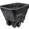 Rubbermaid FG9T1600BLA Camión inclinable/carro de basura negro de 1.0 yardas cúbicas 2100 lb.