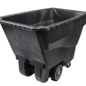 Rubbermaid FG9T1600BLA Camión inclinable/carro de basura negro de 1.0 yardas cúbicas 2100 lb.