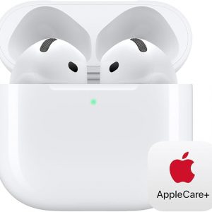 Apple Auriculares inalámbricos AirPods 4, auriculares Bluetooth, audio espacial personalizado, resistente al sudor y al agua, funda de carga USB-C, chip H2, hasta 30 horas de duración de la batería