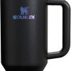 STANLEY Quencher H2.0 Tumbler with Handle and Straw 40 oz | Flowstate 3-Position Lid | Cup Holder Compatible for Travel | Insulated Stainless Steel Cup | BPA-Free | Black Chroma