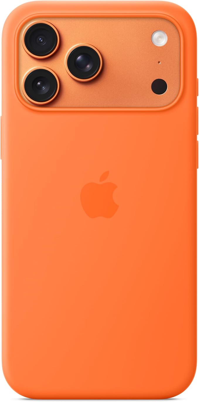Apple iPhone 17 Pro Max Silicone Case with MagSafe and Camera Control: Lightweight Phone Case, Wireless Charging Compatible, Smooth Matte Finish; Orange