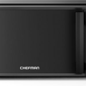 Chefman Horno microondas para encimera de 0.7 pies cúbicos, 700 vatios con 10 niveles de potencia, 6 ajustes preestablecidos de cocción con cocción expresa de un solo toque, modo ecológico, bloqueo de