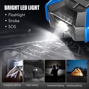 DNA MOTORING 12V 1500A 15000 mAh Portable Car Battery Jump Starter, Battery Pack Chargers, Jump Box， for Up to 7.0L Gas & 5.5L Diesel Engine TOOLS-00216 Blue