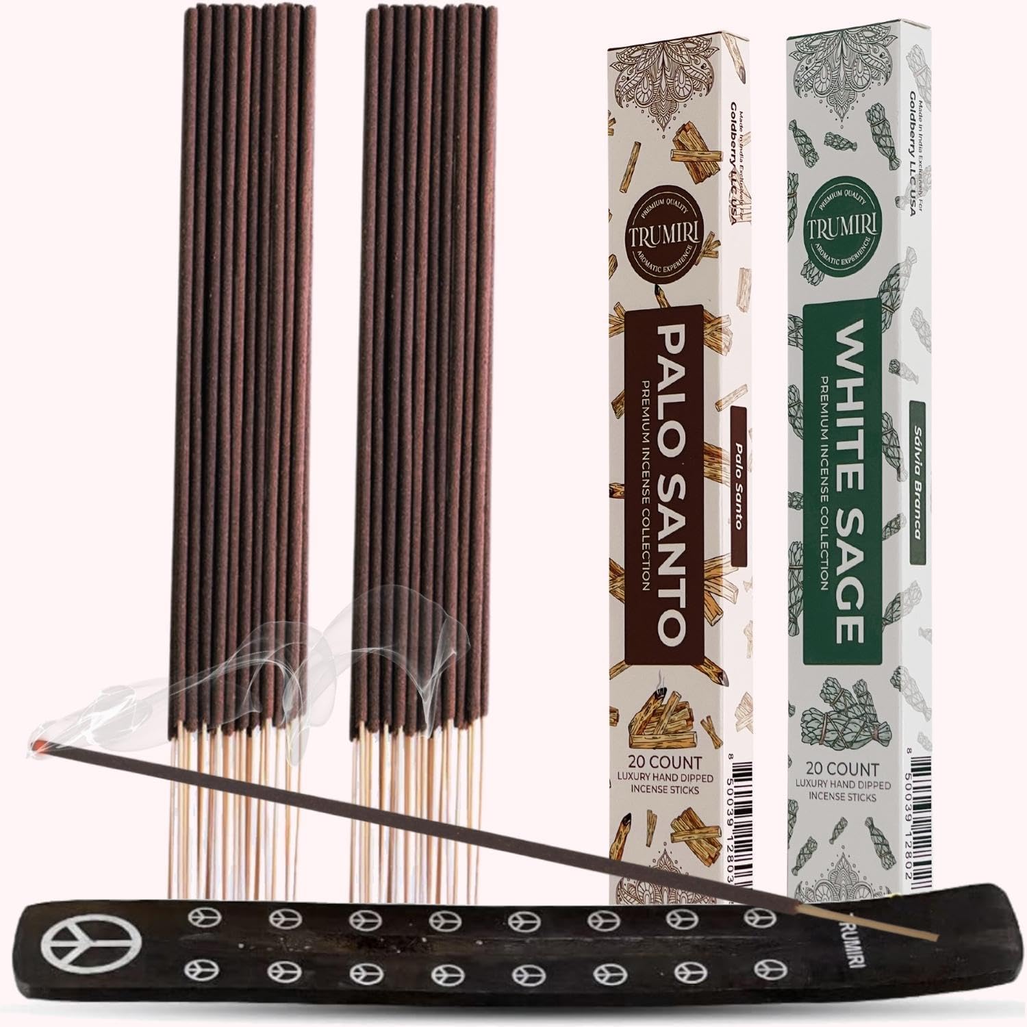 Trumiri Incense Sticks - Combo Pack of 40 Insence-Sticks - 20 Palo Santo + 20 White Sage - Cleansing Insense - Insents - Incents - Inscense - Incence - Incienso - All Natural Non Toxic Incense Sticks - Image 8