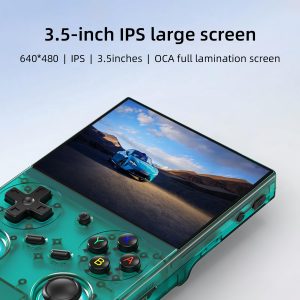 RG35XX Pro Retro Handheld Game Console , RG 35XXPro Support HDMI TV Output 5G WiFi Bluetooth 4.2 , 3.5 Inch IPS Screen Linux System Built-in 64G TF Card 4353 Games(Transparent Teal-New)