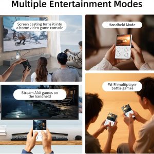 RG35XX Pro Retro Handheld Game Console , RG 35XXPro Support HDMI TV Output 5G WiFi Bluetooth 4.2 , 3.5 Inch IPS Screen Linux System Built-in 64G TF Card 4353 Games(White-New)