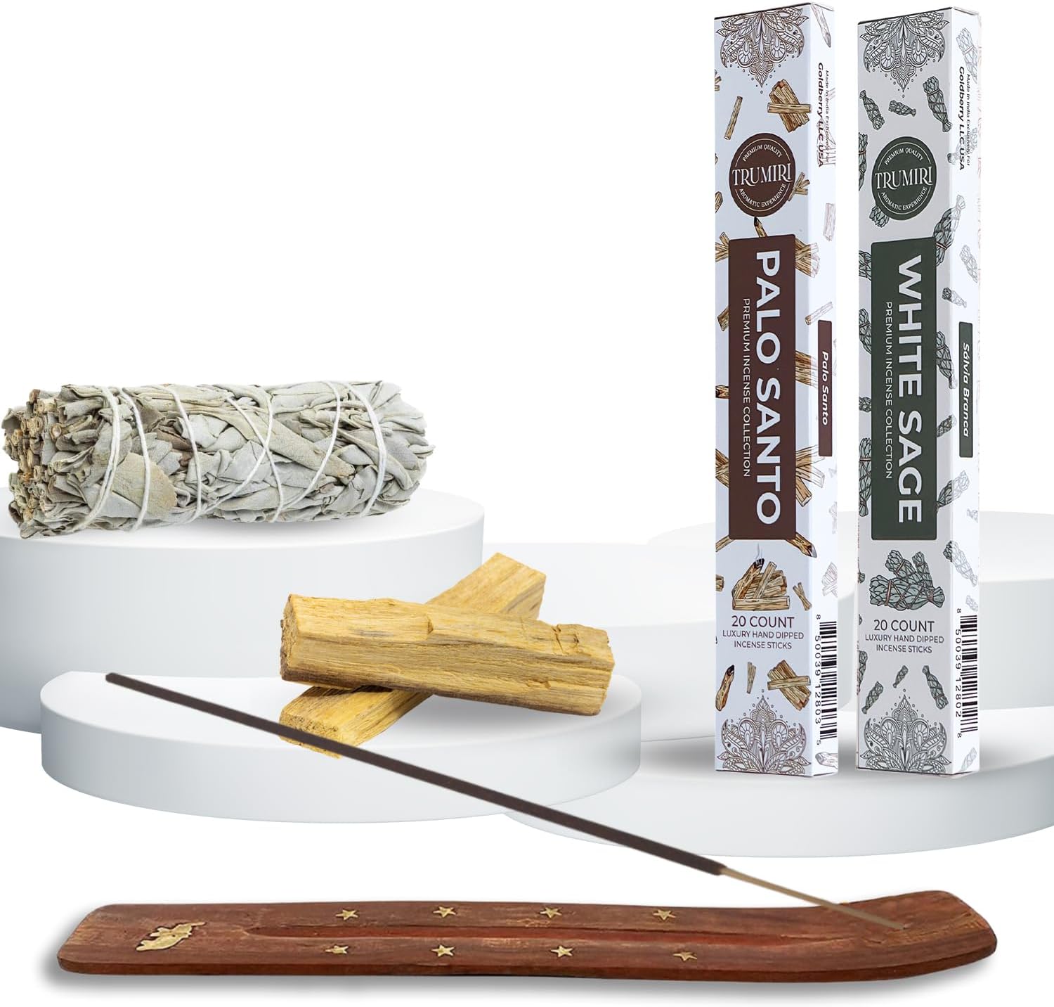 Trumiri Incense Sticks - Combo Pack of 40 Insence-Sticks - 20 Palo Santo + 20 White Sage - Cleansing Insense - Insents - Incents - Inscense - Incence - Incienso - All Natural Non Toxic Incense Sticks - Image 7