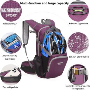 Hiking Daypack Waterproof Biking Backpack 15L Lightweight Durable Backpack for Ski Snowboarding Running MTB Cycling