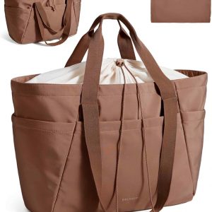 BAGSMART Reusable Grocery Bags, Large Beach Bag, Foldable Tote for Shopping Moving Holiday Travel Packing