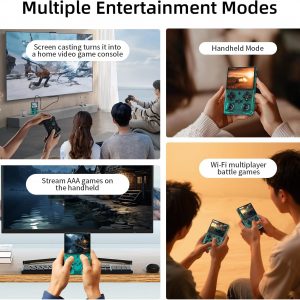 RG35XX Pro Retro Handheld Game Console , RG 35XXPro Support HDMI TV Output 5G WiFi Bluetooth 4.2 , 3.5 Inch IPS Screen Linux System Built-in 64G TF Card 4353 Games(Transparent Teal-New)