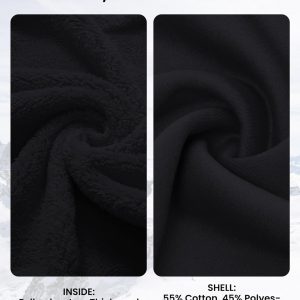 GEEK LIGHTING Hoodies for Men Heavyweight Fleece Sweatshirt - Full Zip Up Thick Sherpa Lined