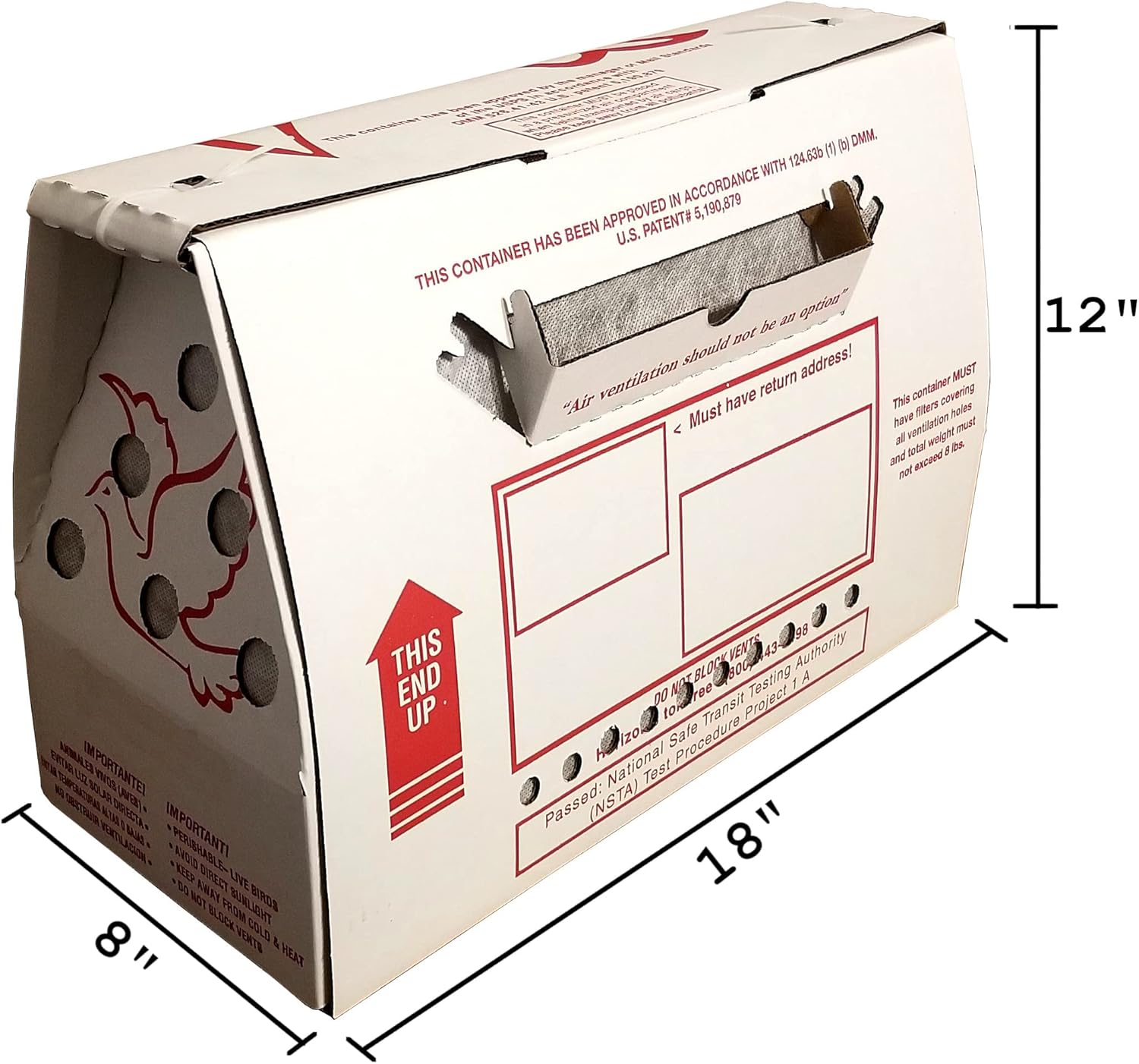 'Vented' Singles Live Chicken Shipping Boxes (10 pack) - Image 6