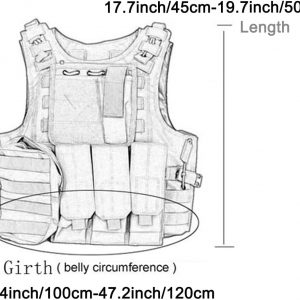 AZB Tactical Vest Adjustable Airsoft Paintball Vest with Removable Pouch