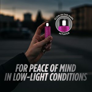 Guard Dog Security Bling it On Pepper Spray Keychain with Safety Twist Top Mini and Easy Carry Lightweight and Fashionable Maximum Police Strength OC Spray 16 Feet Range 0.5 fl oz