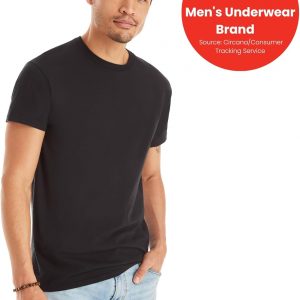 Hanes Mens Undershirt Packs, Stay-Tucked Soft Cotton Undershirts, Best Undershirts for Men, White/Black/Asstd Multipacks
