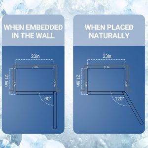 Apartment Size Refrigerator, 3.6 Cu.Ft Small Refrigerator with Freezer Suitable for Apartment, Office, Kitchen, Dorm, Compact Fridge with 7 Temperature Modes, Double Door, Silver