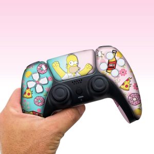Simpsson Custom PS-5 Controller Wireless compatible with Play-Station 5 Console by BCB Controllers | Proudly Customized in USA with Permanent HYDRO-DIP Printing (NOT JUST A SKIN)