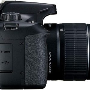 Canon EOS 4000D / Rebel T100 DSLR Camera w/EF-S 18-55mm f/3.5-5.6 Lens 3 Lens Kit Bundled with 128GB Memory + Wide Angle Lens + Telephoto Lens + Flash + More (Renewed) Black