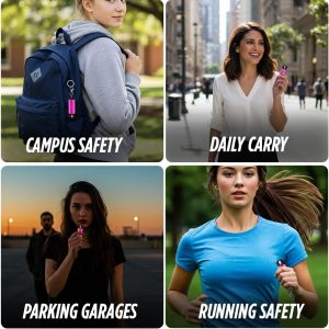 Guard Dog Security Bling it On Pepper Spray Keychain with Safety Twist Top Mini and Easy Carry Lightweight and Fashionable Maximum Police Strength OC Spray 16 Feet Range 0.5 fl oz