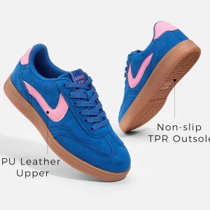 LUCKY STEP Women's Retro Fashion Sneakers Classic Casual Walking Shoes Non Slip Comfort Skate Shoes