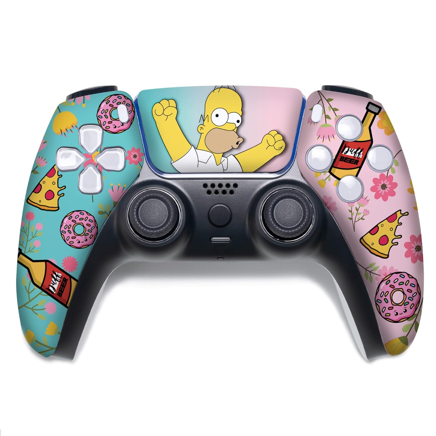 Simpsson Custom PS-5 Controller Wireless compatible with Play-Station 5 Console by BCB Controllers | Proudly Customized in USA with Permanent HYDRO-DIP Printing (NOT JUST A SKIN) - Image 2