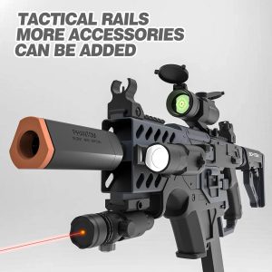 Toy Gun Automatic Sniper Rifle with Tactical Vest Kit, Scope. Toy Foam Blaster Dart Toys with 120 Darts, IR and Flashlight. The Shooting Activity Game for Kids Age 8+