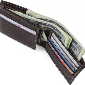 Timberland Cartera de seguridad RFID de cuero genuino para hombre