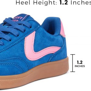 LUCKY STEP Women's Retro Fashion Sneakers Classic Casual Walking Shoes Non Slip Comfort Skate Shoes