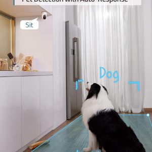 eufy Security Indoor Cam E220, Camera for home Security, Pan & Tilt, Dog/Pet Camera, 2K Wi-Fi Plug-in, Motion Tracking, Motion Only Alerts, Night Vision, HomeBase 3 Compatible, Voice Assistant Support