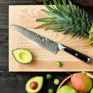 Sunnecko 8 Inch Chef Knife Professional, Sharp Kitchen Knife Damascus Chefs Knife Vg10 High Carbon Stainless Steel